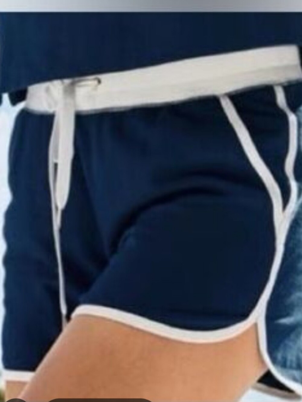 Lilly Pulitzer Navy Blue Athletic Shorts with White Trim